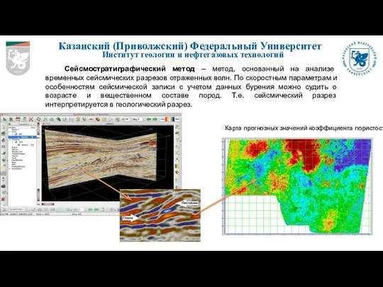 Казанский (Приволжский) Федеральный Университет Институт геологии и нефтегазовых технологий Сейсмостратиграфический