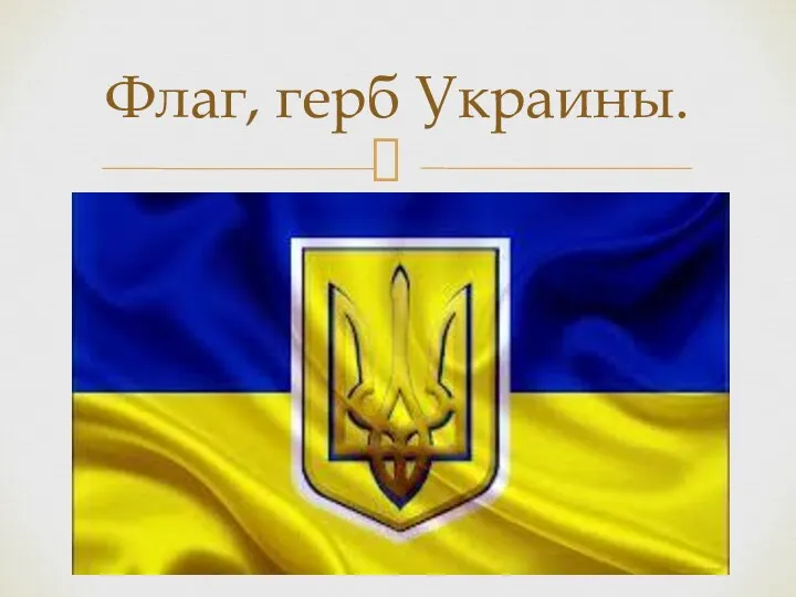 Флаг, герб Украины.