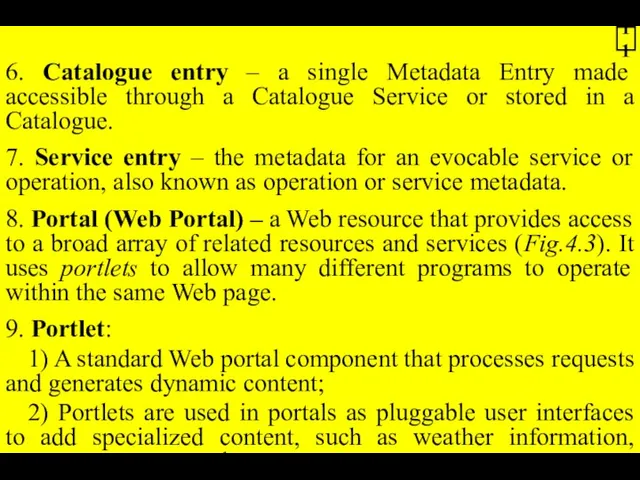 6. Catalogue entry – a single Metadata Entry made accessible