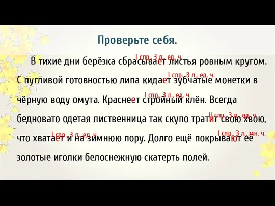 В тихие дни берёзка сбрасывает листья ровным кругом. С пугливой