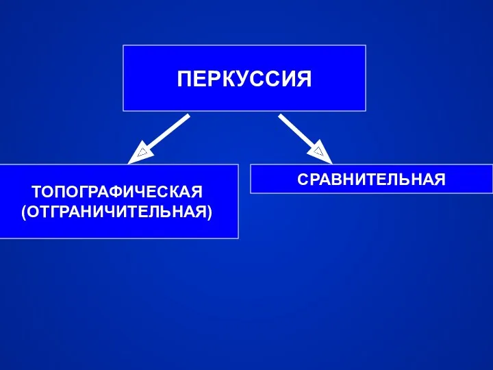 ПЕРКУССИЯ СРАВНИТЕЛЬНАЯ ТОПОГРАФИЧЕСКАЯ (ОТГРАНИЧИТЕЛЬНАЯ)