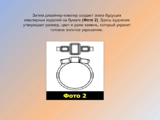 Затем дизайнер-ювелир создает эскиз будущих ювелирных изделий на бумаге (Фото