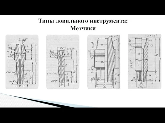 Типы ловильного инструмента: Метчики