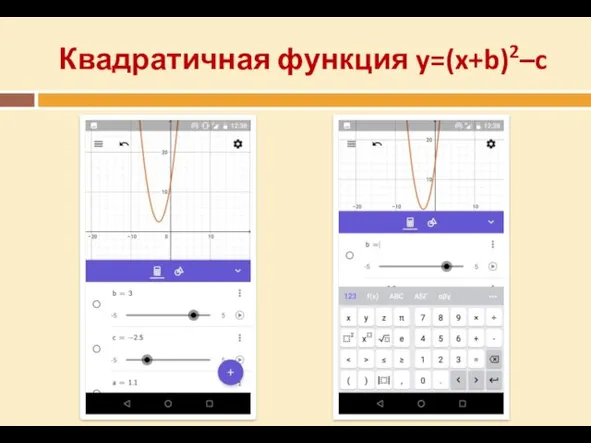 Квадратичная функция y=(x+b)2–c