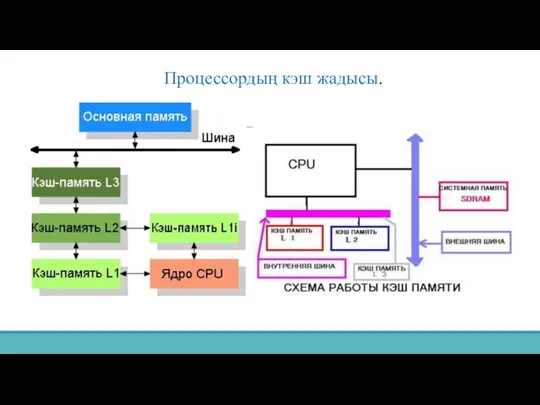 Процессордың кэш жадысы.