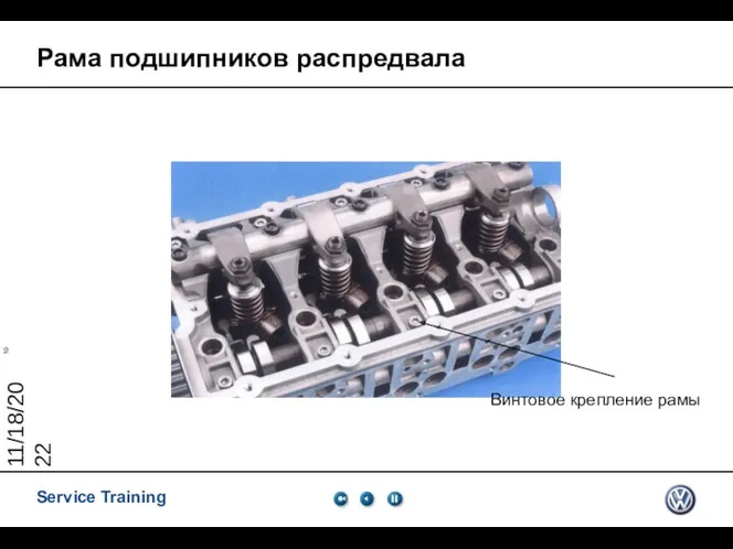 11/18/2022 Рама подшипников распредвала Винтовое крепление рамы