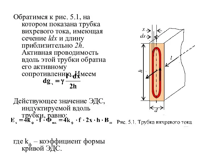 Обратимся к рис. 5.1, на котором показана трубка вихревого тока,