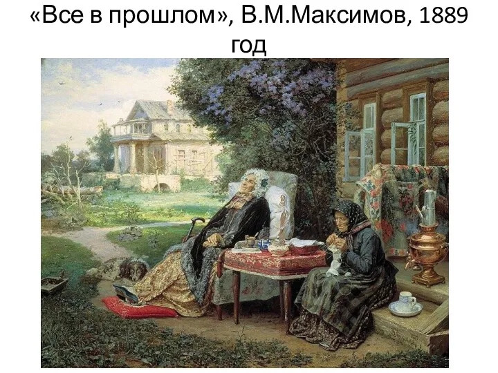 «Все в прошлом», В.М.Максимов, 1889 год