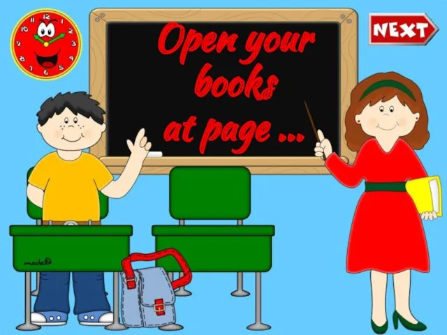 Open your books at page ...