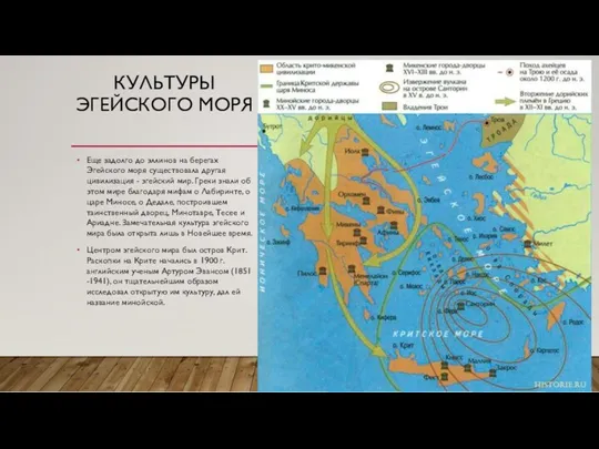 КУЛЬТУРЫ ЭГЕЙСКОГО МОРЯ Еще задолго до эллинов на берегах Эгейского