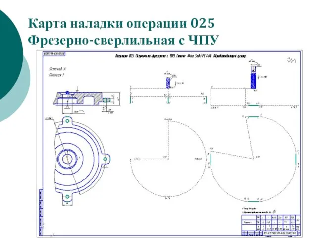 Карта наладки операции 025 Фрезерно-сверлильная с ЧПУ