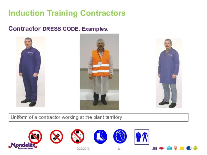 Contractor DRESS CODE. Examples. 12/20/2013 Uniform of a contractor working