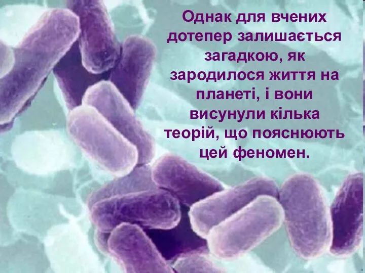 Однак для вчених дотепер залишається загадкою, як зародилося життя на