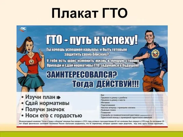 Плакат ГТО