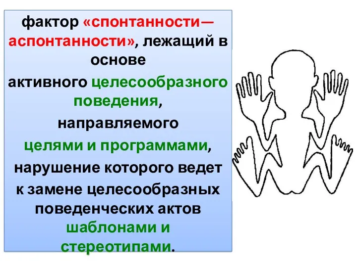 фактор «спонтанности—аспонтанности», лежащий в основе активного целесообразного поведения, направляемого целями