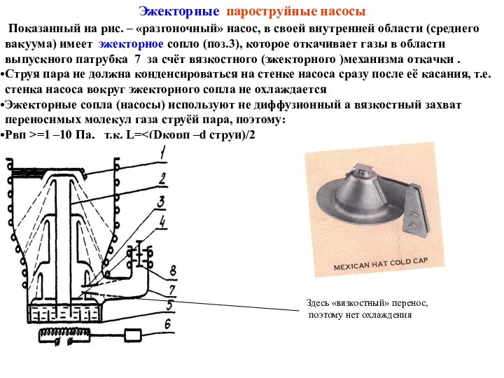 Эжекторные пароструйные насосы Показанный на рис. – «разгоночный» насос, в