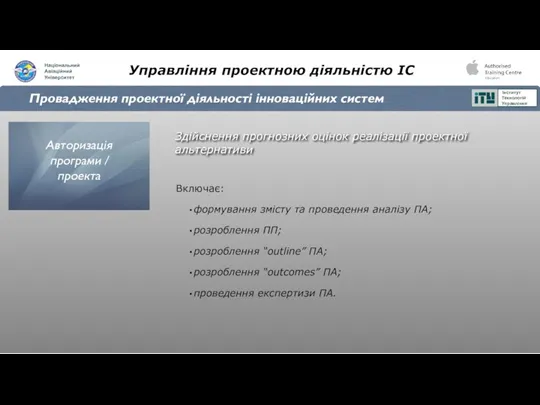 Управління проектною діяльністю ІС Провадження проектної діяльності інноваційних систем Здійснення