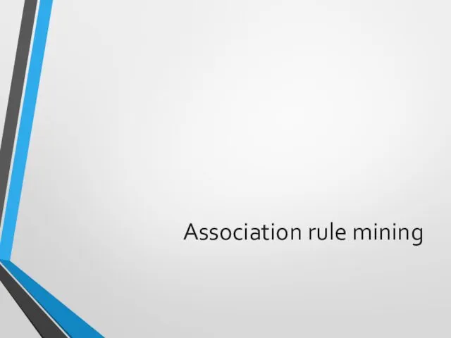 Association rule mining