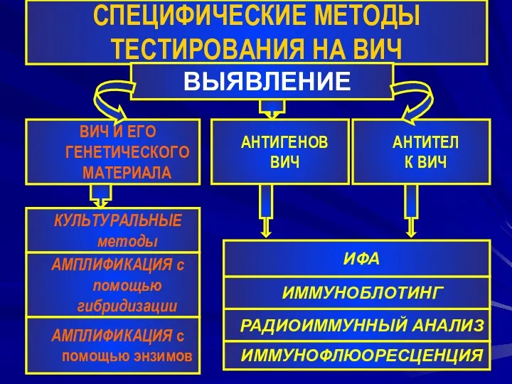 СПЕЦИФИЧЕСКИЕ МЕТОДЫ ТЕСТИРОВАНИЯ НА ВИЧ ВЫЯВЛЕНИЕ ВИЧ И ЕГО ГЕНЕТИЧЕСКОГО