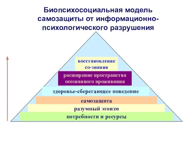 Биопсихосоциальная модель самозащиты от информационно-психологического разрушения здоровье-сберегающее поведение самозащита разумный