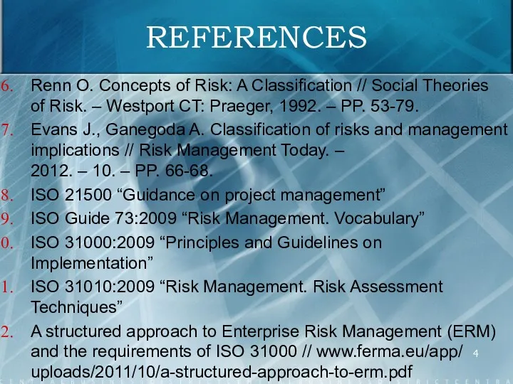 Renn O. Concepts of Risk: A Classification // Social Theories