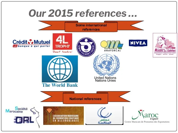 Our 2015 references … Some international references National references
