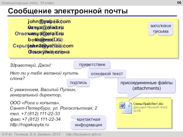 Сообщение электронной почты john@yahoo.com vasya@mail.ru vasya@mail.ru boss@mail.ru john2@yahoo.com О покупке