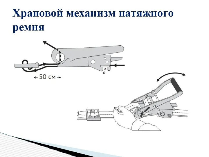 Храповой механизм натяжного ремня