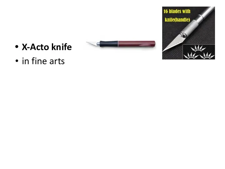 X-Acto knife in fine arts