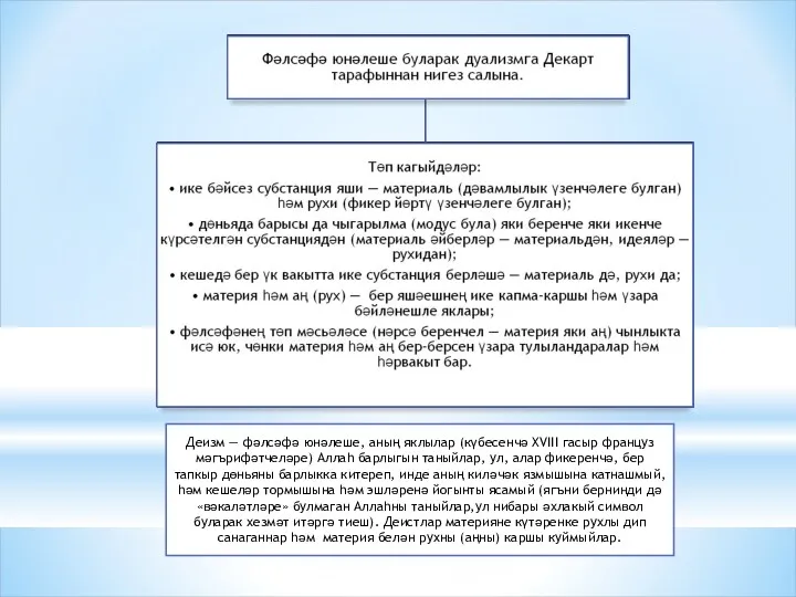 Деизм — фәлсәфә юнәлеше, аның яклылар (күбесенчә XVIII гасыр француз