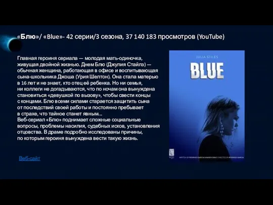 «Блю»/ «Blue»- 42 серии/3 сезона, 37 140 183 просмотров (YouTube)