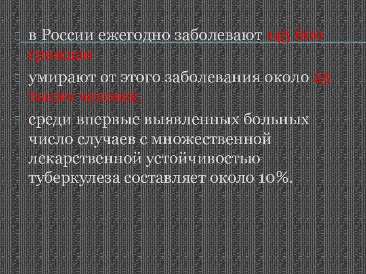 в России ежегодно заболевают 145 600 граждан умирают от этого