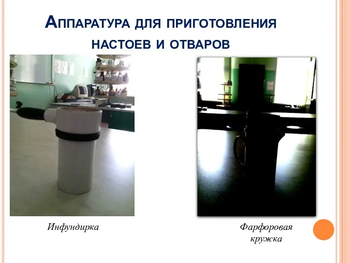 Аппаратура для приготовления настоев и отваров Инфундирка Фарфоровая кружка