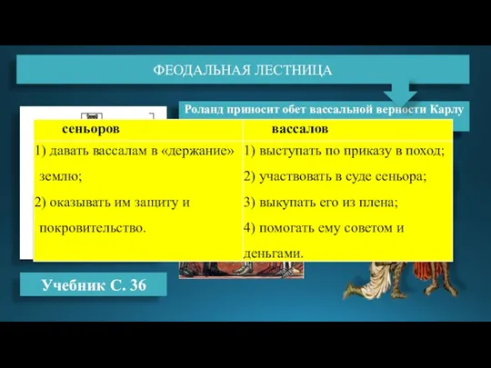 ВАССАЛ МОЕГО ВАССАЛА – НЕ МОЙ ВАССАЛ Учебник С. 36