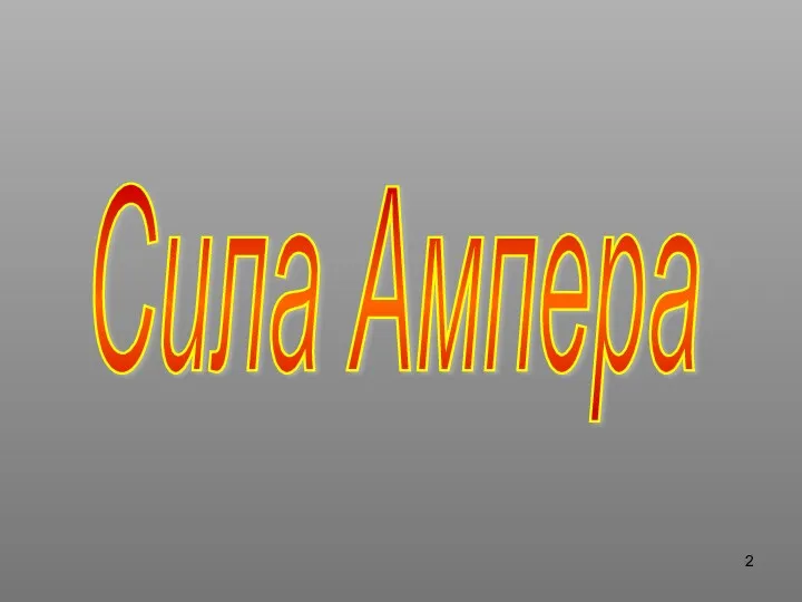 Сила Ампера