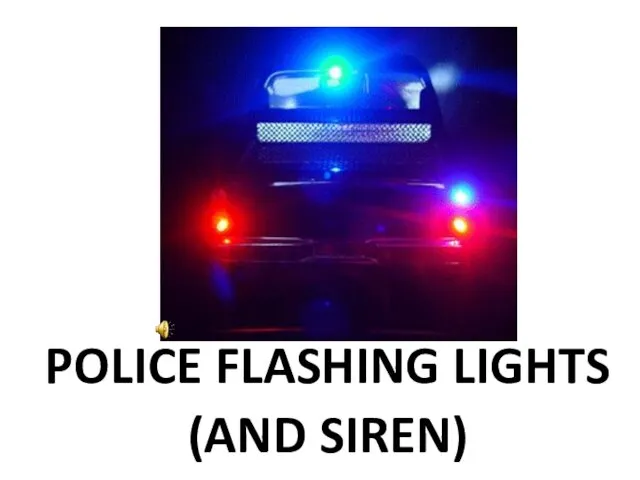 POLICE FLASHING LIGHTS (AND SIREN)