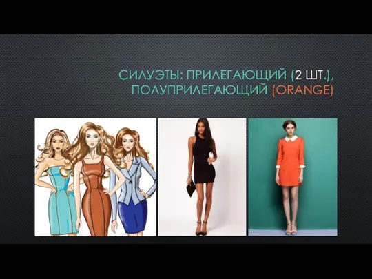 СИЛУЭТЫ: ПРИЛЕГАЮЩИЙ (2 ШТ.), ПОЛУПРИЛЕГАЮЩИЙ (ORANGE)