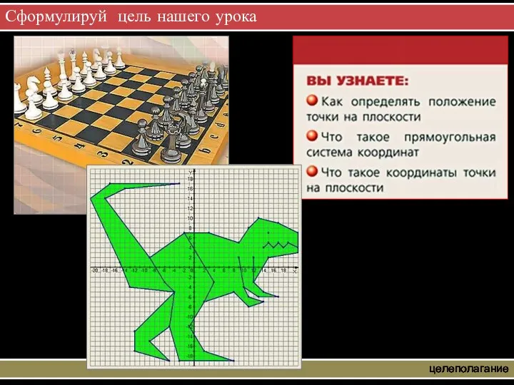 Сформулируй цель нашего урока целеполагание