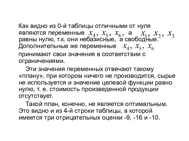 Как видно из 0-й таблицы отличными от нуля являются переменные