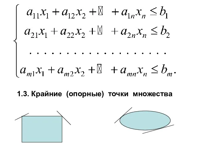 1.3. Крайние (опорные) точки множества