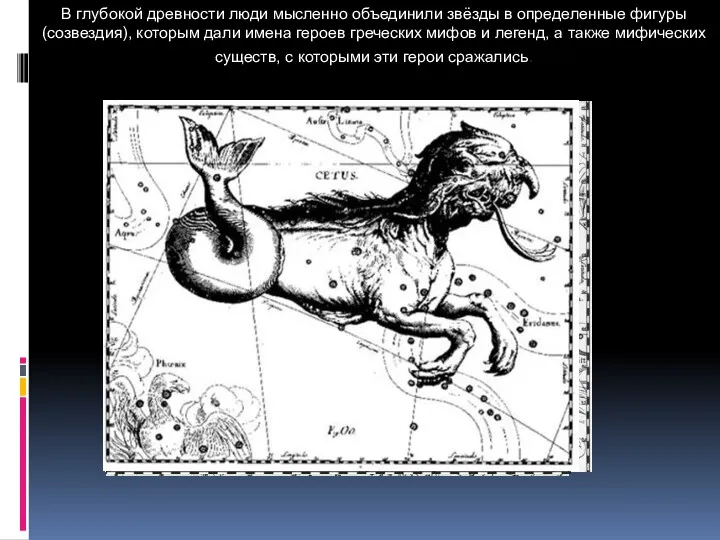 В глубокой древности люди мысленно объединили звёзды в определенные фигуры