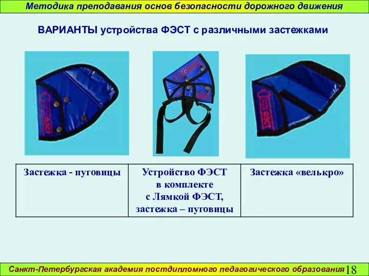 Санкт-Петербургская академия постдипломного педагогического образования Методика преподавания основ безопасности дорожного