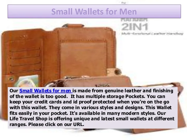Small Wallets for Men Our Small Wallets for men is