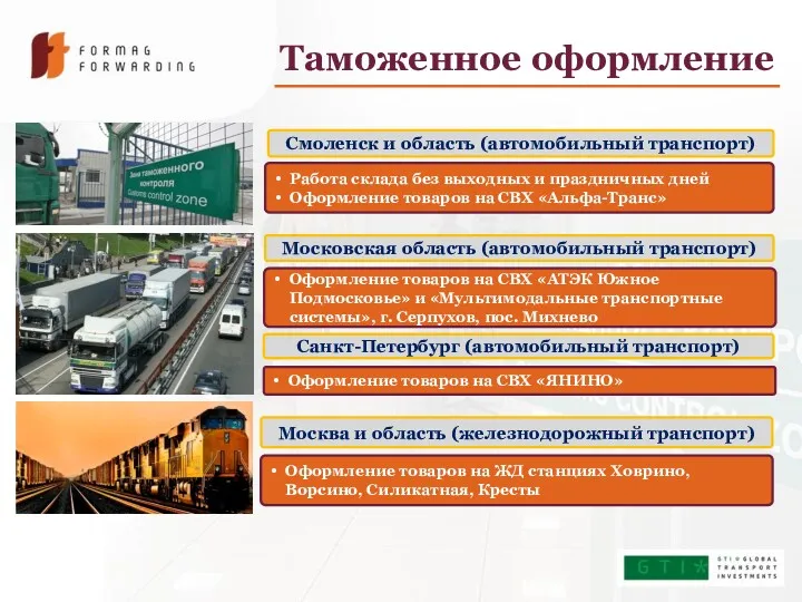 Таможенное оформление Смоленск и область (автомобильный транспорт) Работа склада без