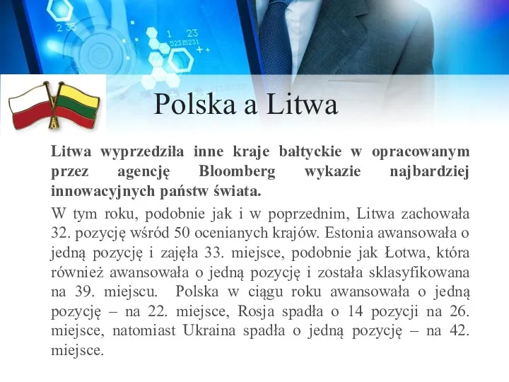 Polska a Litwa Litwa wyprzedziła inne kraje bałtyckie w opracowanym