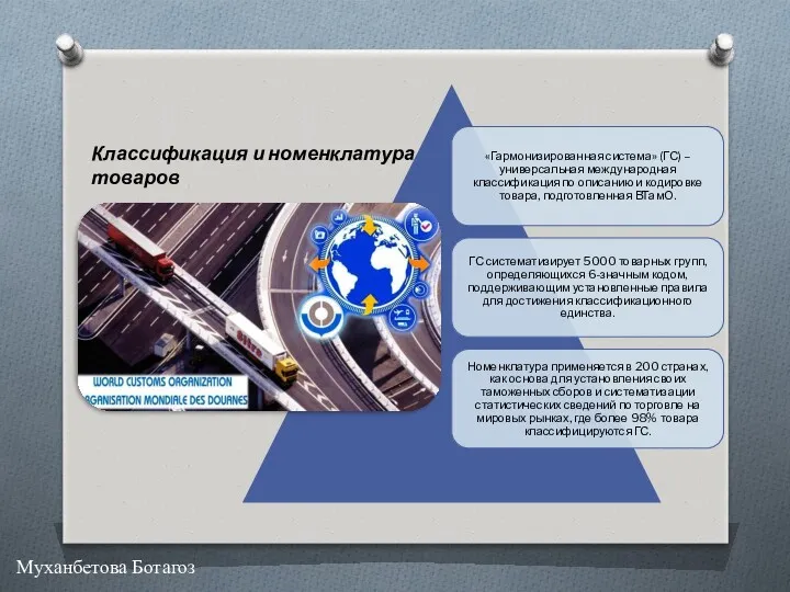 Муханбетова Ботагоз Классификация и номенклатура товаров