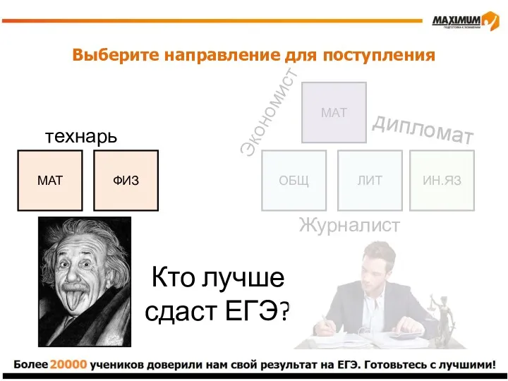 Выберите направление для поступления МАТ ФИЗ ОБЩ ЛИТ ИН.ЯЗ МАТ