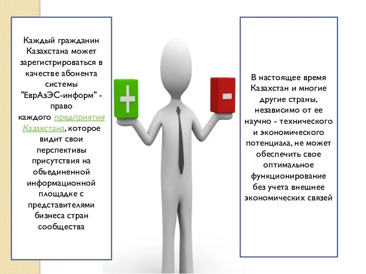 Каждый гражданин Казахстана может зарегистрироваться в качестве абонента системы "ЕврАзЭС-информ"