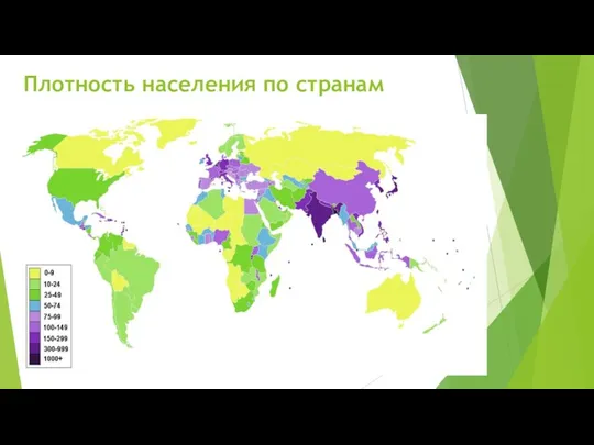 Плотность населения по странам