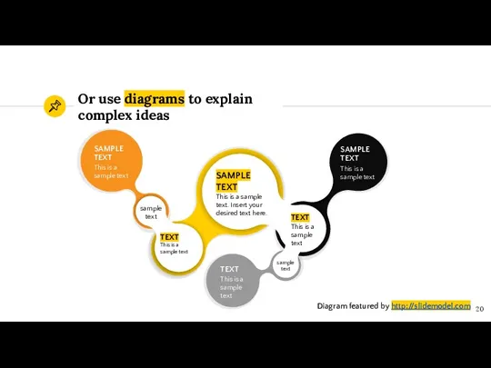 Or use diagrams to explain complex ideas Diagram featured by http://slidemodel.com